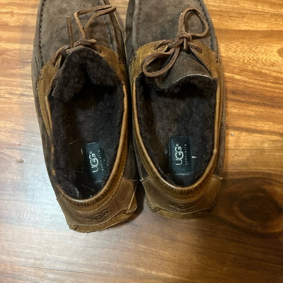 Ugg Australia Byron Cappuccino Dark Brown Suede Slippers 5102 Men’s 11 - Picture 9 of 10